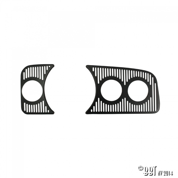 Dashgrill-gauge-holder-set-3-hole-52mm-black-RHD-VW-Käfer-