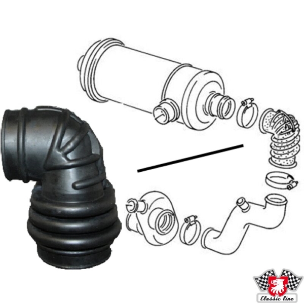 Intake-hose-air-filter-rubber-upper-VW-Bus-T28-068129626