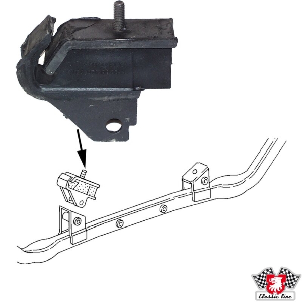 Rubber-mount-engine-support-rear-outer-left/right-VW-Bus-T3-070199231A