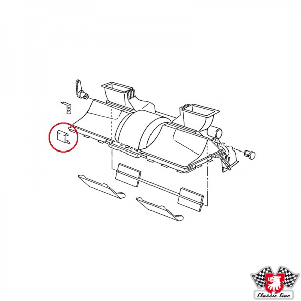 Front-heater-box-core-clips-VW-Bus-T3-321819059