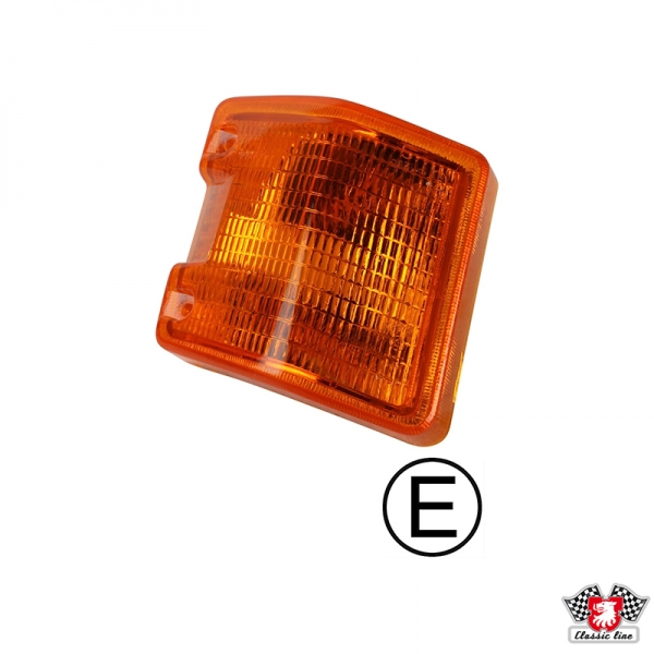 Indicator-lens-front-yellow-with-E-mark-left-VW-Bus-T3-251953055