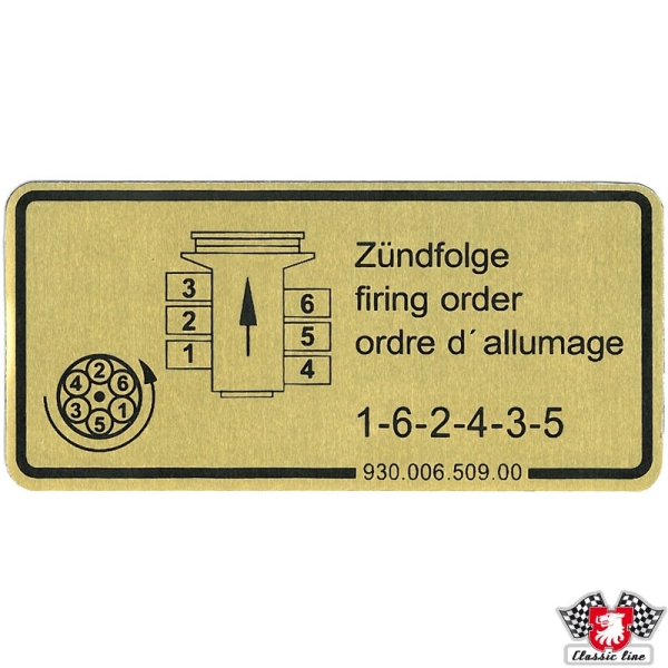 Sticker-firing-order-Porsche 911-93000650900