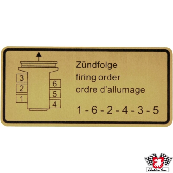 Klebeschild-Zündfolge-Porsche 911-90100650200