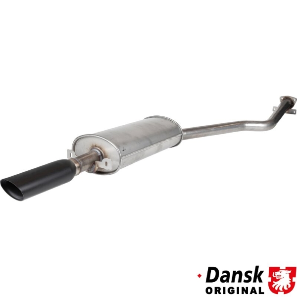 Auspuff Sportschalldämpfer, hinten, Edelstahl mit mattschwarzem Endrohr TÜV Porsche 924 944 2.5 L Porsche vergl. 92.440BLACK