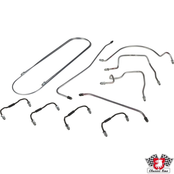 Brake line kit 1 circuit brake system. With 8 lines for 1 vehicle for