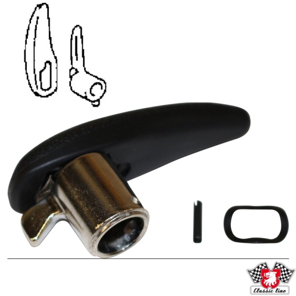 Lock-for-vent-window-black/chrome-left-Porsche 911-90154256300
