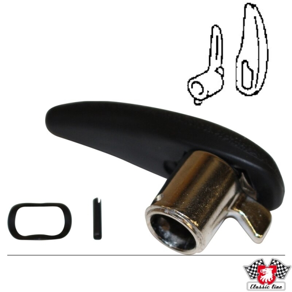 Lock-for-vent-window-black/chrome-right-Porsche 911-90154256400