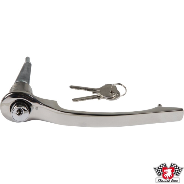 Door-handle-with-lock-cylinder-and-template-keys-chrome-right-Porsche 911-90153106220