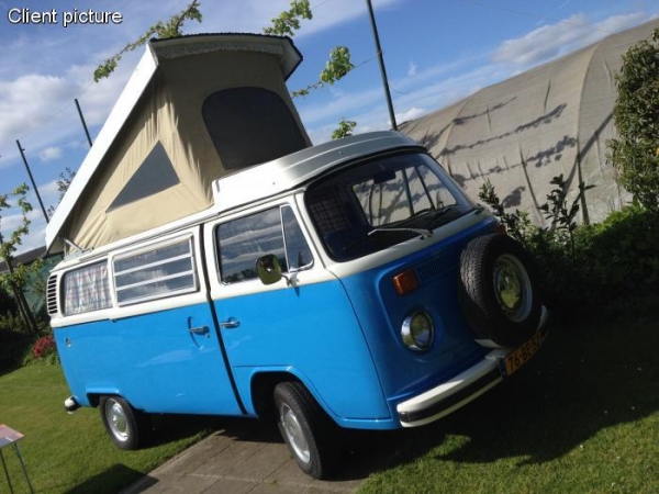 Bus 11.1973 until 7.1979 (rear side hinging) Westfalia roof canvas 3 windows beige