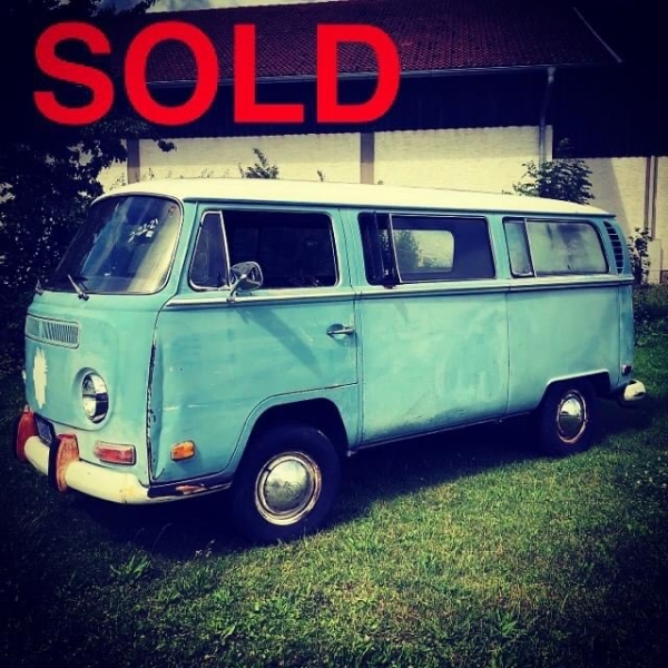 Verkauft - VW Bus T2 1970  Neptune Blau Original Lack zum restaurieren zu verkaufen USA Import solide Basis