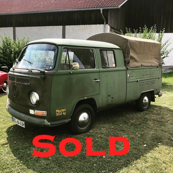 VW Bus T2a 1970 Doppelkabine Schwedische Armee mit Tüv und H-Kennzeichen