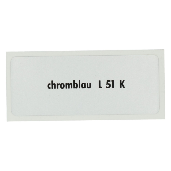 Sticker-L-51-K-Chrome-blue-VW-Bus-T1-Kaefer-T2-