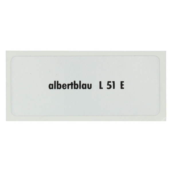 Aufkleber-L-51-E-Albert-blue-VW-Bus-T1-Kaefer-T2-