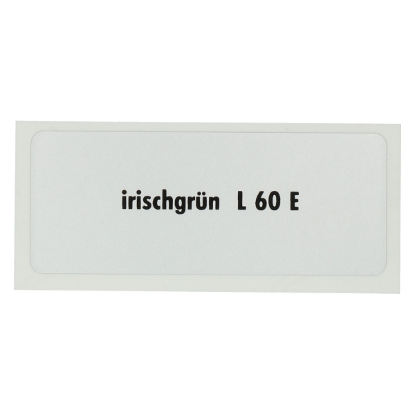 Sticker-L-60-E-Irish-green-VW-Bus-T1-Kaefer-T2-