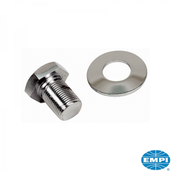 Bolt-and-washer-set-for-crankshaft-pulley-extra-long-chrome--Must-be-used-with-bolt-in-sand-seal-pulleys-VW-Käfer-00-9118-0