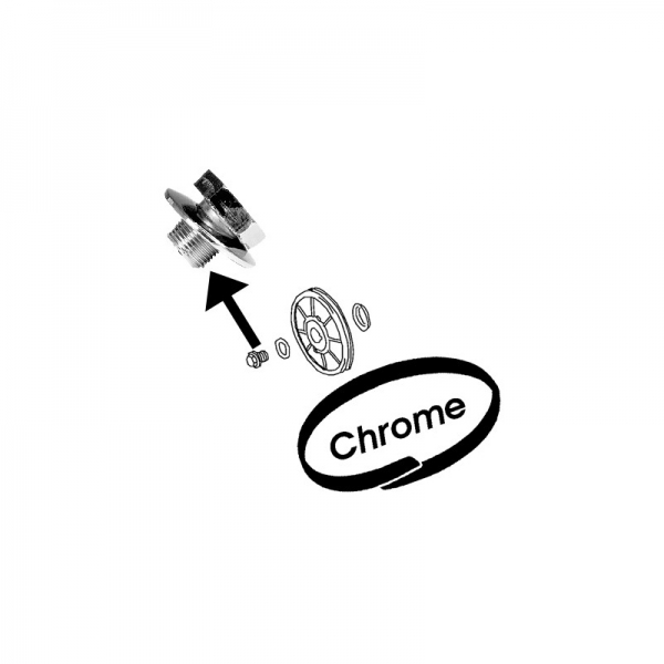 Bolt-for-crankshaft-pulley-with-washer-short-chrome-VW-Käfer-AC105241