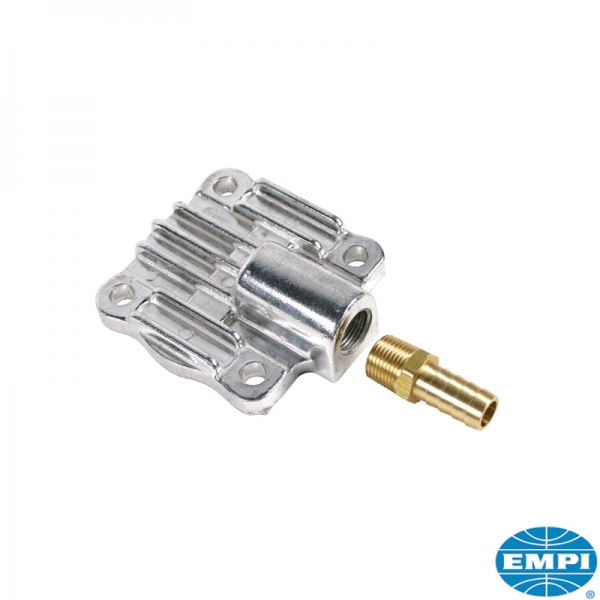 Cover-for-oil-pump-with-fitting-and-gasket-aluminium-8-mm-bolt-holes-VW-Käfer-00-9226-0