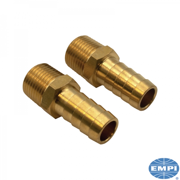 Hose-barb-set-for-oil-system-3/8"-male-with-1/2"-hose-barb-2-pieces-VW-Käfer-00-9212-0