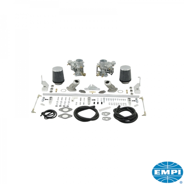 Dual-carburetor-kit-single-port-Weber-34-ICT-with-intake-manifolds-and-air-cleaners-VW-Käfer-43-7401-0