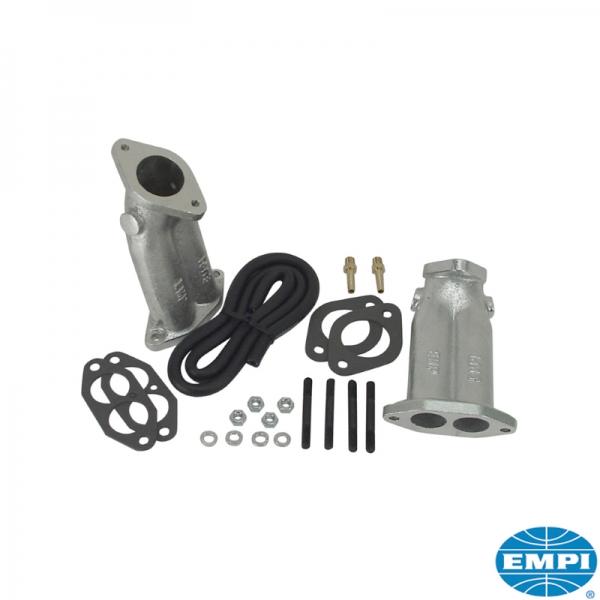 Intake-manifold-set-dual-port-with-crossover-hose-fittings-gaskets-and-hardware-VW-Käfer-43-4412-0
