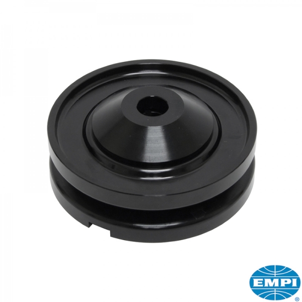 Pulley-set-for-alternator-12-Volt-Billet-Style-aluminium-black-anodized--Including-washer-and-woodruff-key-VW-Käfer-16-9706-0