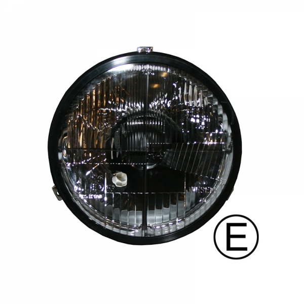 Headlamp-insert-round-black-with-E-mark-VW-Bus-T3-251941105A