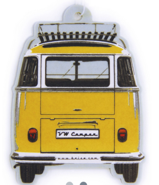 VW T1 Bus Bulli Lufterfrischer Auto Duftbaum Wunderbaum Auto VW Bus T1 Motiv - CITRUS/GELB
