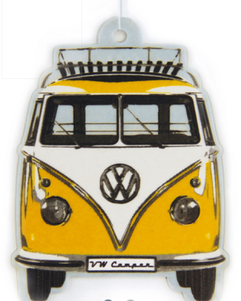 VW T1 Bus Bulli Lufterfrischer Auto Duftbaum Wunderbaum Auto VW Bus T1 Motiv - CITRUS/GELB