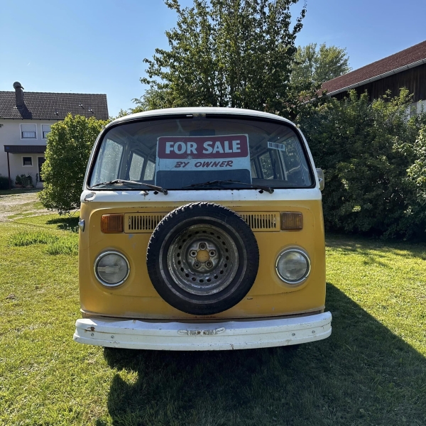1978 T2 VW Bus Typ4 Motor überschaubares Restaurationsobjekt aus USA fahrbereit gelb / weiß
