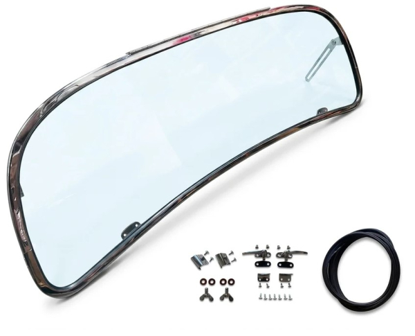 Safarifenster vorne Ausstellfenster Scheibe VW Käfer 8.5Safarifenster vorne Ausstellfenster Scheibe VW Käfer 8.57-7.64 chrom