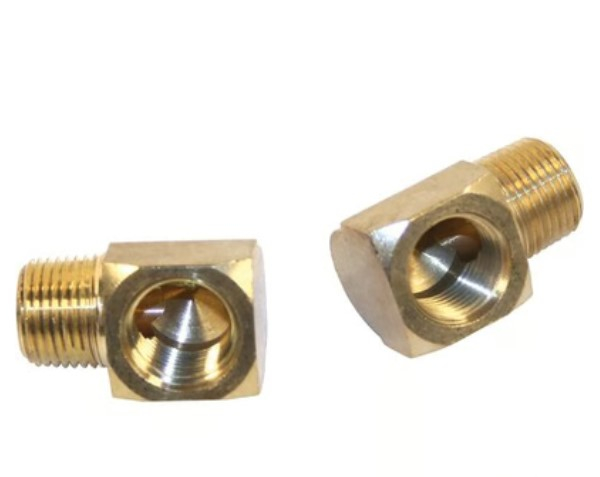 Schlaucharmatursatz für Ölsystem, 90º, 3/8" Aussengewinde mit 3/8" Innengewinde, 2 Stück Typ1 Motor Käfer Bus T1 T2
