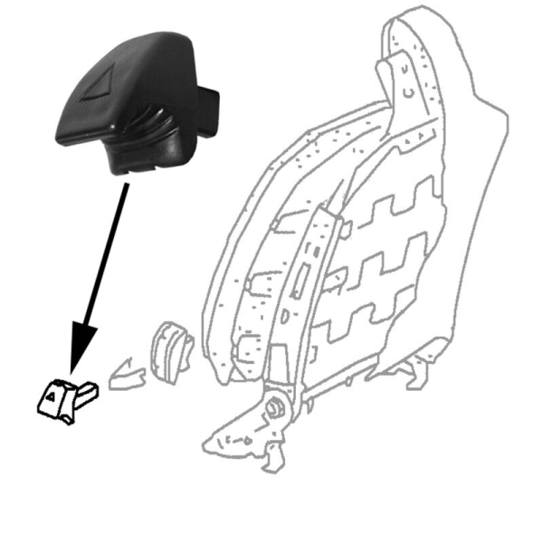 Knob for Backrest VW Golf 1/Jetta 2 doors 02/74-02/84 | OE 113881633E