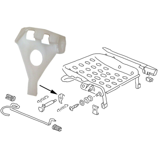 Plastic Clips for Seat Rails VW Golf 1/Jetta 02/74-07/80 | OE 321881203