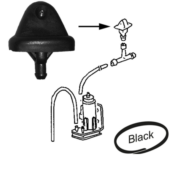 Washer Jet VW Golf 1, rear 04/74-02/84 | OE 211955993