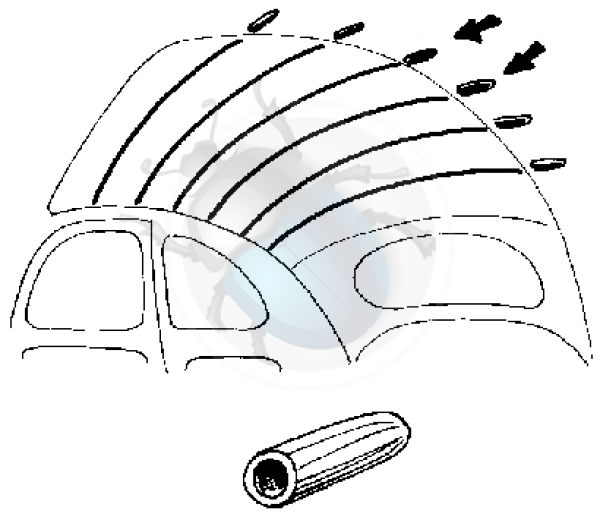 Headliner bow covers (14 pieces) Bus