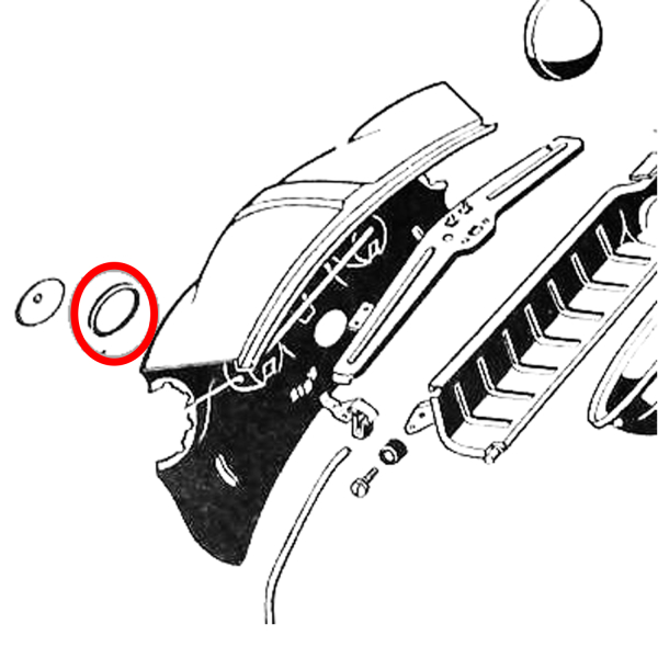 Dichtung vorne VW Karmann Ghia Typ34 vergl. 343 805 659 Gummi rmann Ghia Typ34 vergl . 343707137 Gummi für Stoßstange vorne