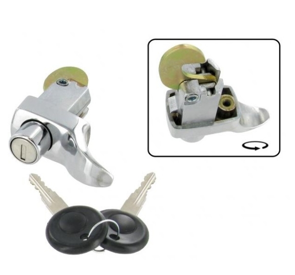 Engine-lid-lock-W/keys---Chrome-VW-Kaefer-113827503H