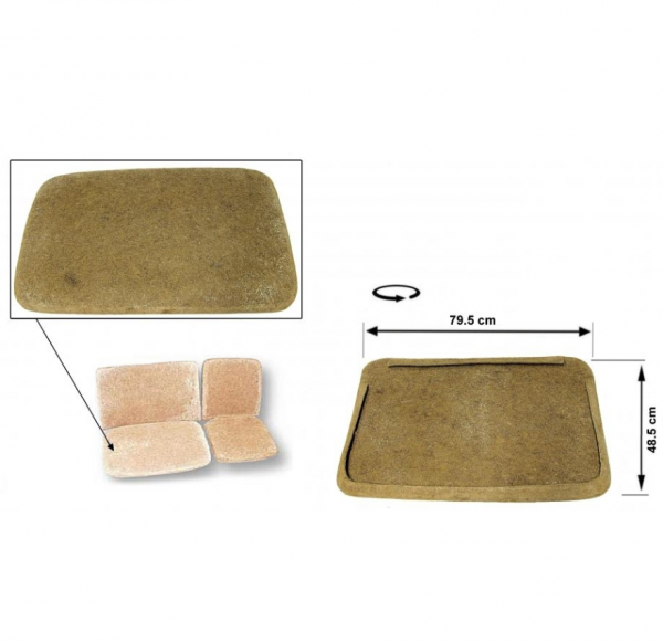 Seat padding 2/3 bottom, front Bus 08/62-07/79 211 881 370A