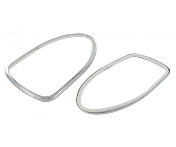 Taillight chrome rings Beetle: VW 1300, VW 1500 and 1302 8.1967 until 7.1972  vergl. 111945117A