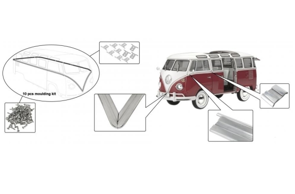 Zierleistensatz Zierleisten Samba VW Bus T1 Bus -07.67 vergl. 24170700A