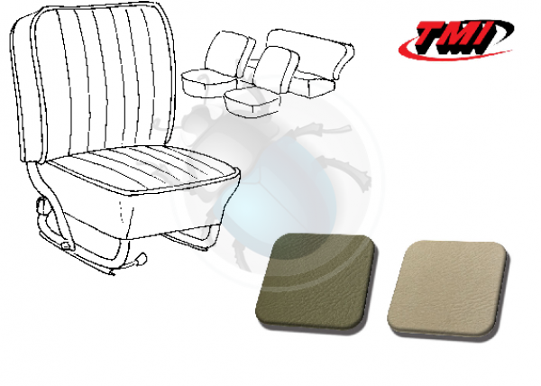 seat cover Sitzbezüge grau VW Käfer 8.57-7.64 Fahrer Beifahrersitz Bezug Innenausstattung Sitz Bezüge VW Käfer grau