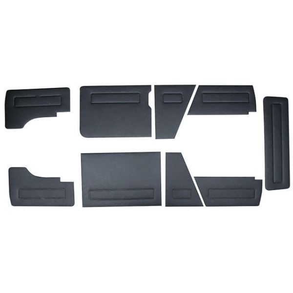 Panel set, black, 9 pieces Bus 08/84-08/92