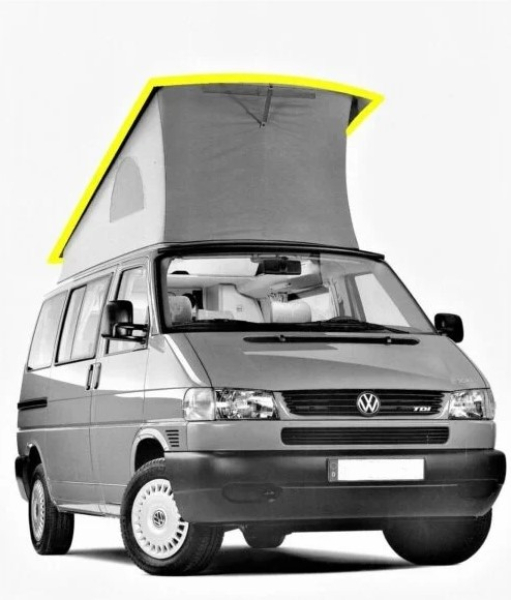 Hochwertige Dachdichtung für das Westfalia Aufstelldach des VW T4 California. Passgenau, w