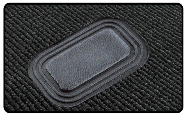 VW Beetle CABRIO CARPET SET COMPLETE 58-69 BLACK Ribbed Bouclé interior carpet set, black (7-piece)