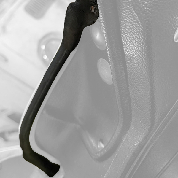 Set aus zwei inneren Türschachtabdichtungen mit Samt-Oberfläche für VW Typ 34 Karmann Ghiahtungen (Fensterbesen) für die Fahrer- und Beifahrerseite des VW Typ 34 Karmann Ghia.