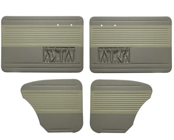 door panels  grey VW Käfer 1956-64 Weiß / grau