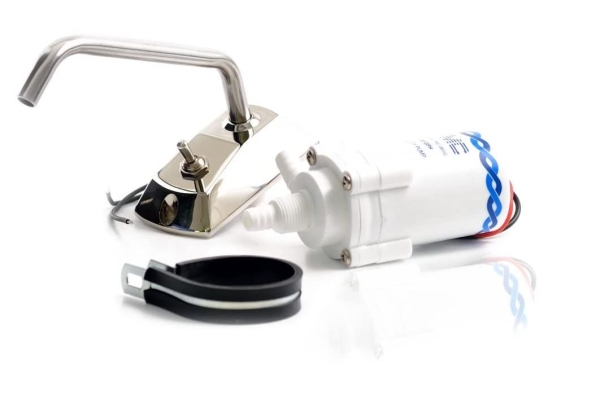 Type2 Bay Westfalia Water Tap with switch 12V Stainless Steel OE-Nr. 231-070-802 SET