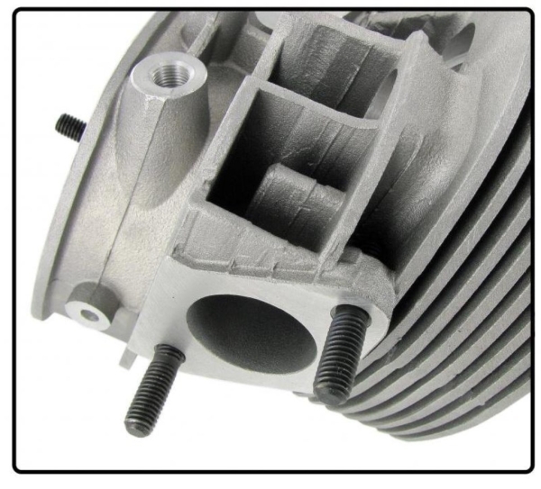 Autolinea 041 cylinder head empty (each) Type-1 dual port engines Type-3 dual port engines  Specifications: Bore: 85.5 mm Cylinder head Ø: 94 mm Valves: 40 x 35.5 mm Spark plug size: 12 mm