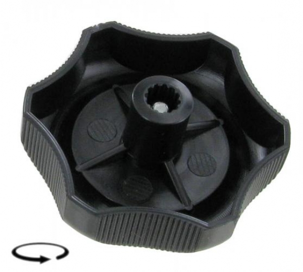 Winder knob for Westfalia louvred window black