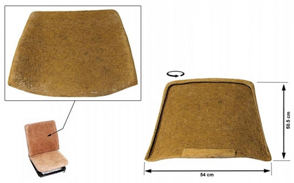 seat padding VW Bus T2 driver backrest